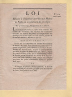 Loi Relative A L Indemnite Accordee Aux Maitres Des Postes - 1792 - Signature (tampon) Danton + Sceau De L Etat - Rare - 1701-1800: Precursores XVIII