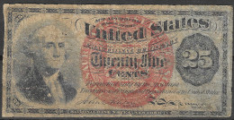 Usa U.s.a. UNITED STATES OF AMERICA  1874 US Fractional Currency  25c Fourth Issue George Washington - 1874-1875 : 5a Edizione