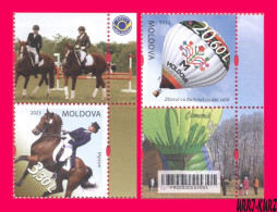 MOLDOVA 2023 Sports Equestrian Sport Horse Horseman Rider Air Balloon Aerostat 2v+ MNH - Altri (Aria)