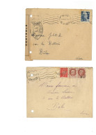 SP1086) VERIFICATO CENSURA GEOFFNET FORI DA ARCHIVIO N. 2 BUSTE  BALE NICE BUSTA TIMBRO CENSURA POSTALE REICH - Autres & Non Classés