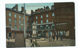 Wales    Postcard Holyhead Station Hotel London And Holyhead Tpo Day Up   Railway Postmark . - Anglesey