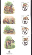 Eritrea 87 T/m 90 FDC WWF WNF Animals Nature (1996) - Eritrea