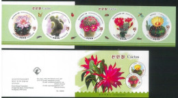 Nordkorea 2019**, MH Kakteen, Gezähnt / North Korea 2019, MNH, Booklet Cacti, Perforated - Cactus