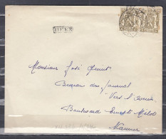 Brief Van Namur Met Langstempel Beez - Linear Postmarks