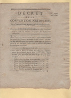 Decret De La Convention Nationale Contenant Le Tarif Du Prix Des Places Dans Les Voitures Des Postes Messageries - An 2 - 1701-1800: Précurseurs XVIII