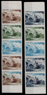 MONACO 1960 MAIL TRANSPORTATION SET OF 2 STRIP IMPERF PROOF MI No 61 MNH VF!! - Errors And Oddities