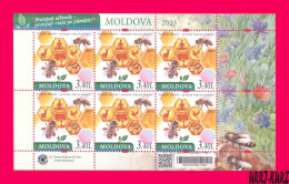 MOLDOVA 2023 Nature Fauna Insects Beekeeping Apiculture Protect Bees-Protect Life On Earth M-s MNH - Abeilles