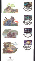 Marshall Islands 73 T/m 76 FDC WWF WNF Animals Nature (1986) - Marshall