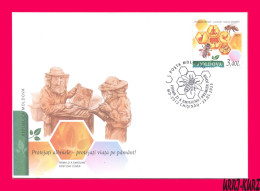 MOLDOVA 2023 Nature Fauna Insects Beekeeping Apiculture Protect Bees-Protect Life On Earth FDC - Abeilles