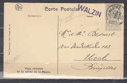 Postkaart Van Anseremme Naar Uccle Met Langstempel WALZIN - Linear Postmarks