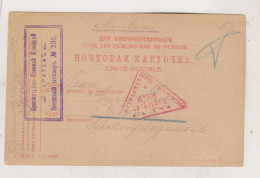 RUSSIA, 1916  POW Postal Stationery To  Austria - Brieven En Documenten