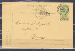 Postkaart Van Namur (Station) Naar Braives Met Langstempel ? - Linear Postmarks