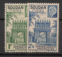 SOUDAN - 1941 - N°YT. 129 à 130 - Pétain - Neuf Luxe ** / MNH / Postfrisch - Ongebruikt