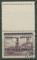 Böhmen Und Mähren 1939 Marke Mit Leerfeld 17 LS Gestempelt Signiert - Used Stamps