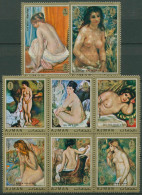 Ajman 1971 Gemälde: Pierre-Auguste Renoir 853/60 A ZD Postfrisch (C30201) - Ajman