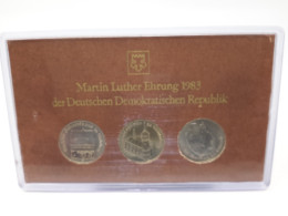 DDR 1983 Themensatz Martin-Luther Ehrung 3 X 5 Mark, Wartburg 1982, St (m1617) - Münz- Und Jahressets