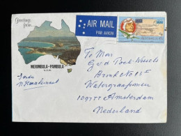 AUSTRALIA 1984 AIR MAIL LETTER MERIMBULA TO AMSTERDAM AUSTRALIE - Cartas & Documentos