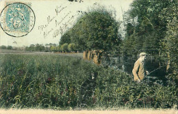 Cpa COMBS LA VILLE 77 Les Bords De L' Yerres - Pêcheur à La Ligne - Combs La Ville