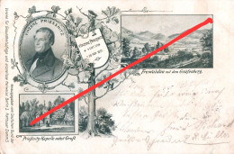 Litho AK Freiwaldau Jesenik Gräfenberg Vinzenz Priessnitz Kapelle Würbenthal Vrbno Zuckmantel Zlate Hory Altvatergebirge - Sudeten