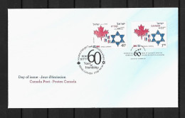 2010 Joint Canada And Israel, MIXED FDC CANADA WITH BOTH STAMPS: Relationship - Joint Issues