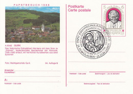 AUSTRIA Postal Stationery 10-6,popes Travel 1988 - Papi