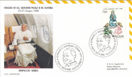VATICAN Cover 10-9,popes Travel 1988,Austria - Papi