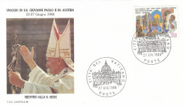 VATICAN Cover 10-10,popes Travel 1988 - Papi