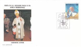 BOTSWANA Cover 10-14,popes Travel 1988 - Papi