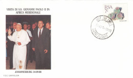 SOUTH AFRICA Cover 10-15,popes Travel 1988 - Papi