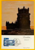 Åland 1998 - Exhibition Card Lissabon Portugal 98 - Ocean Stamp Mi 141 - Belém Tower Lisbon - Aland