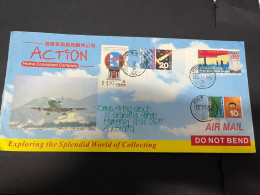 3-1-2024 (3 X 12) Cover Posted From Hong Kong To Australia - 2004 (with Numerous Stamps) CONCORDE At Back - Storia Postale