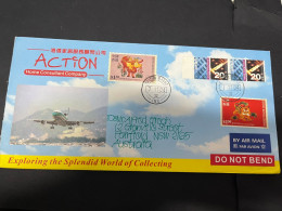 3-1-2024 (3 X 12) Cover Posted From Hong Kong To Australia - 2004 (with Numerous Stamps) CONCORDE At Back - Storia Postale