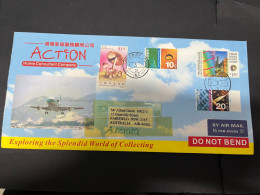 3-1-2024 (3 X 12) Cover Posted From Hong Kong To Australia - 2004 (with Numerous Stamps) CONCORDE At Back - Lettres & Documents