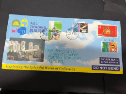 3-1-2024 (3 X 12) Cover Posted From Hong Kong To Australia - 2004 (with Numerous Stamps) - Brieven En Documenten