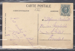 Postkaart Van Rochehaut (sterstempel) Naar St Gilles Bruxelles - Postmarks With Stars