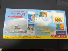 3-1-2024 (3 X 12) Cover Posted From Hong Kong To Australia - 2004 (with Numerous Stamps) CONCORDE At Back - Briefe U. Dokumente