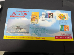 3-1-2024 (3 X 12) Cover Posted From Hong Kong To Australia - 2004 (with Numerous Stamps) CONCORDE At Back - Lettres & Documents