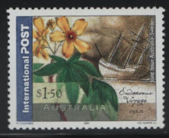 Australia 2001 MNH Sc 1997 $1.50 Flower, Endeavour Joint Sweden - Mint Stamps