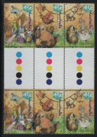 Australia 2001 MNH Sc 2011a 45c Emu, Bilbies, Wombat, Wallabies Caricatures By R Harvey Gutter - Mint Stamps