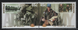 Australia 2001 MNH Sc 1938a 45c Australian Army 100th Ann Pair - Ongebruikt