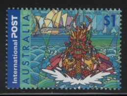 Australia 2001 MNH Sc 1978 $1 Dragon Boat Races Joint Hong Kong - Ongebruikt