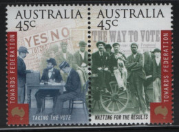 Australia 2000 MNH Sc 1836a 45c Taking The Vote, Waiting For Results Towards Federation - Ungebraucht