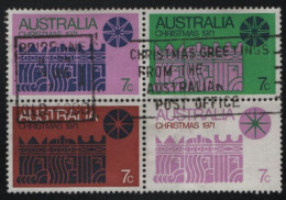 Australia 1971 Used Sc 508 Three Kings And Star Block Of 4 - Gebraucht