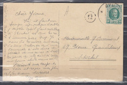 Postkaart Van Rymenam (sterstempel) Naar Stockel - Postmarks With Stars