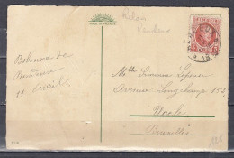 Postkaart Van Rendeux (sterstempel) Naar Uccle - Postmarks With Stars