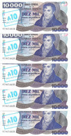 ARGENTINE 10 AUSTRALES ND1985 UNC P 322 C ( 5 Billets ) - Argentine