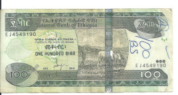 ETHIOPIE 100 BIRR 2007-15 VF P 52 G - Etiopia