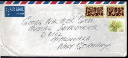 Australia 1982 Aboriginal Culture Pair + Tree Frog On Air Mail Letter To Germany - Covers & Documents