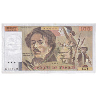 France, 100 Francs, Delacroix, 1984, K.74, TB+, Fayette:69.08a, KM:154b - 100 F 1978-1995 ''Delacroix''