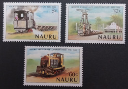 Nauru, Série Complète YT 211/213 Neuve **, Locomotives. Cote 2.50 € - Nauru